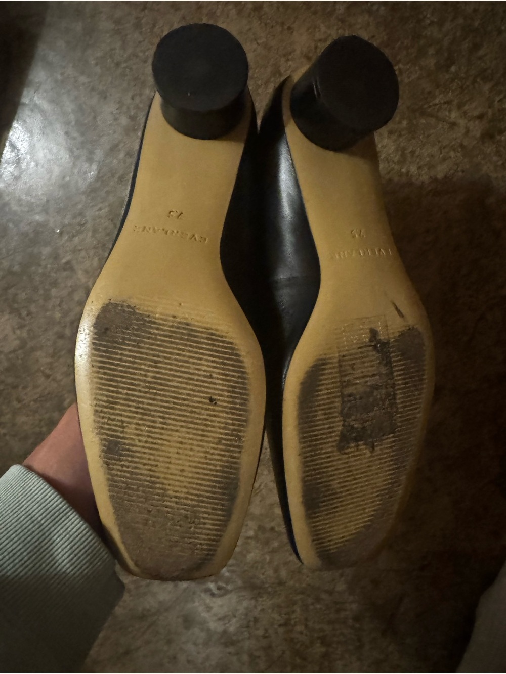 Everlane Black Low Block Heel Leather Pumps - Picture 4 of 4